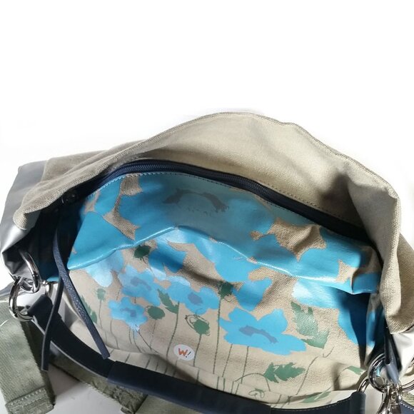 Nannini Palmiro Large Duck Bag Limited Edition Canvas w/ Floral Print - Picture 9 of 11